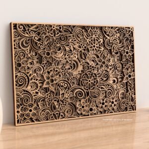 multilayered vintage flower 3D art